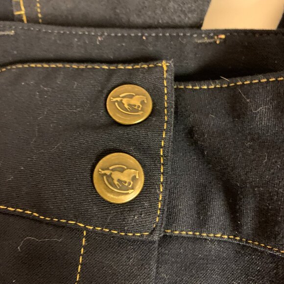 Piper By SmartPak WomensRiding Pants Size 34R Navy/Amber Equestrian Sport - Picture 13 of 14